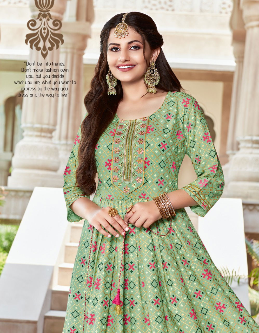 Ethnicity 11 Fancy Designer Festive Wear Rayon Fancy Embroidery Kurtis Collection